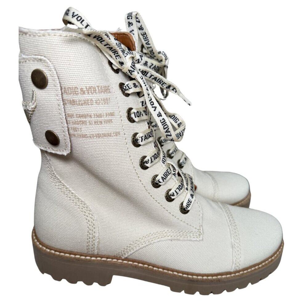 Zadig & Voltaire Joe Canvas Boot, Flash NEW
